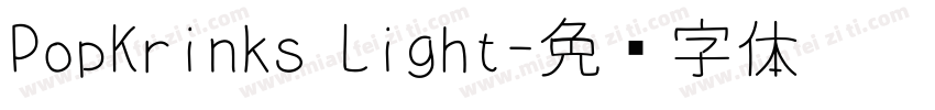 PopKrinks Light字体转换